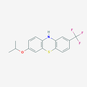 molecular formula C16H14F3NOS B13410336 2-Trifluoromethyl-7-isopropoxyphenothiazine 