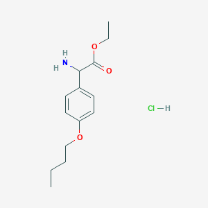 Ethyl amino(4-butoxyphenyl)acetate hydrochloride
