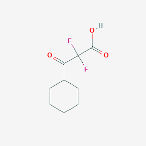 molecular formula C9H12F2O3 B13410356 3-Cyclohexyl-2,2-difluoro-3-oxopropanoic acid CAS No. 681240-35-7