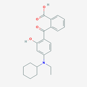 molecular formula C22H25NO4 B13410371 4-Cyclohexylamino-N-Ethyl-2-Hydroxybenzophenone-2'-Carboxylic Acid 