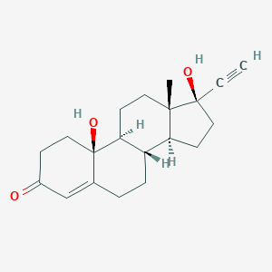 molecular formula C20H26O3 B134104 17-乙炔基-10-羟基-19-去甲睾酮 CAS No. 1236-00-6