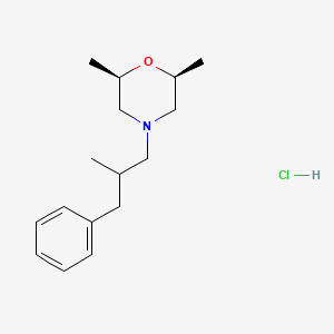 molecular formula C16H26ClNO B13410400 (2R,6S)-rel-2,6-Dimethyl-4-(2-methyl-3-phenylpropyl)morpholine Hydrochloride 