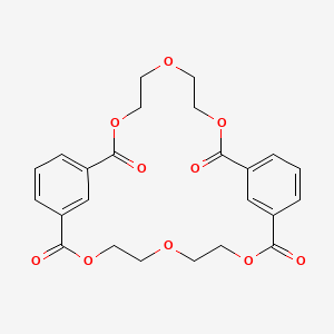 molecular formula C24H24O10 B13410414 3,6,9,17,20,23-Hexaoxatricyclo[23.3.1.111,15]triaconta-1(29),11(30),12,14,25,27-hexaene-2,10,16,24-tetrone 