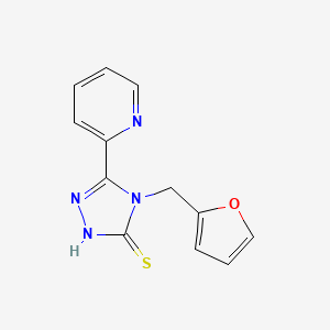 4-(furan-2-ylmethyl)-5-(pyridin-2-yl)-4H-1,2,4-triazole-3-thiol