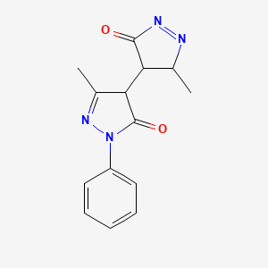 molecular formula C14H14N4O2 B13410451 5-Methyl-4,5-dihydro-3H-pyrazol-3-one Edaravone 