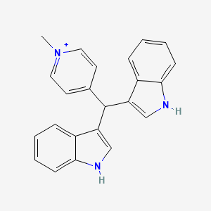 molecular formula C23H20N3+ B13410453 4-(Di(1H-indol-3-yl)methyl)-1-methylpyridin-1-ium 