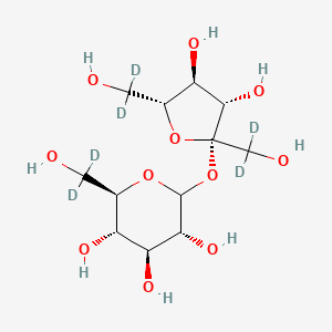 molecular formula C12H22O11 B13410459 (3R,4S,5S,6R)-2-[(2S,3S,4S,5R)-2,5-bis[dideuterio(hydroxy)methyl]-3,4-dihydroxyoxolan-2-yl]oxy-6-[dideuterio(hydroxy)methyl]oxane-3,4,5-triol 