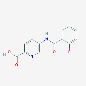 molecular formula C13H9FN2O3 B13410486 5-(2-Fluorobenzamido)pyridine-2-carboxylic acid CAS No. 759427-33-3