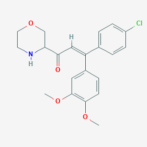 molecular formula C21H22ClNO4 B13410495 (Z)-3-(4-chlorophenyl)-3-(3,4-dimethoxyphenyl)-1-morpholin-3-ylprop-2-en-1-one 