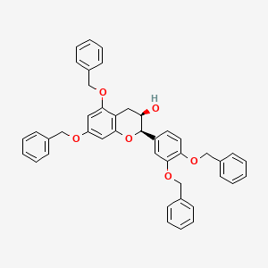 (2R,3R)-2-[3,4-bis(phenylmethoxy)phenyl]-5,7-bis(phenylmethoxy)-3,4-dihydro-2H-chromen-3-ol