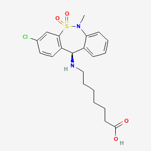 molecular formula C21H25ClN2O4S B13410527 (R)-tianeptine 