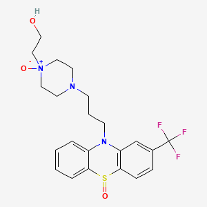 molecular formula C22H26F3N3O3S B13410533 Fluphenazine N4-Oxide Sulphoxide 