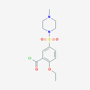 molecular formula C14H19ClN2O4S B13410559 2-Ethoxy-5-(4-methylpiperazine-1-sulfonyl)-benzoyl chloride 