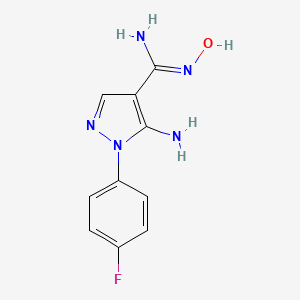 (Z)-5-amino-1-(4-fluorophenyl)-N'-hydroxy-1H-pyrazole-4-carboximidamide