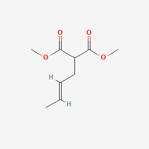 molecular formula C9H14O4 B13410610 ((E)-But-2-enyl)malonic Acid Dimethyl Ester 