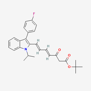 molecular formula C28H30FNO3 B13410643 Fluvastatin 3-Oxo-4,6-diene O-tert-Butyl Ester 