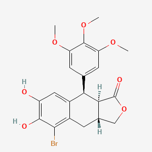 molecular formula C21H21BrO7 B13410667 5-Bromo-6,7-demethylenedeoxypodophyllotoxin 