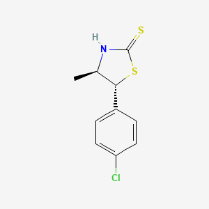 molecular formula C10H10ClNS2 B13410675 (4R,5R)-5-(4-Chlorophenyl)-4-methylthiazolidine-2-thione 