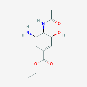 ethyl (3R,4R,5S)-4-acetamido-5-amino-3-hydroxycyclohexene-1-carboxylate