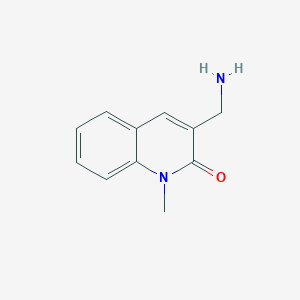 molecular formula C11H12N2O B1341068 3-(Aminomethyl)-1-methyl-1,2-dihydroquinolin-2-one 