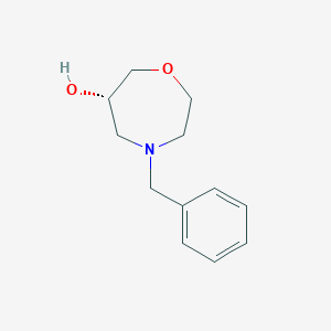 molecular formula C12H17NO2 B1341089 (S)-4-Benzyl-1,4-oxazepan-6-OL CAS No. 943443-05-8