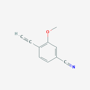 molecular formula C10H7NO B1341090 4-Ethynyl-3-methoxybenzonitrile CAS No. 914105-99-0