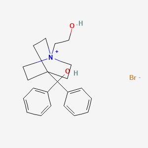 B13410946 4-[Hydroxy(diphenyl)methyl]-1-(2-hydroxyethyl)-1-azoniabicyclo[2.2.2]octane Bromide CAS No. 869112-31-2