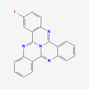 molecular formula C21H11FN4 B13411082 Tricycloquinazoline, 3-fluoro- CAS No. 803-57-6