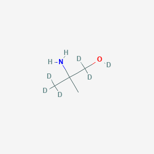 molecular formula C4H11NO B13411087 2-Amino-2-methylpropan-1,1,3,3,3-d5-1-ol-d 