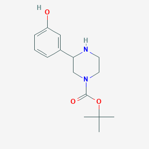 molecular formula C15H22N2O3 B1341112 叔丁基 3-(3-羟基苯基)哌嗪-1-羧酸盐 CAS No. 889956-76-7