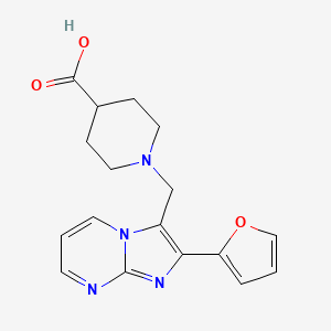 1-{[2-(Furan-2-yl)imidazo[1,2-a]pyrimidin-3-yl]methyl}piperidine-4-carboxylic acid
