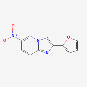 molecular formula C11H7N3O3 B1341118 2-(呋喃-2-基)-6-硝基咪唑并[1,2-a]吡啶 CAS No. 904818-21-9