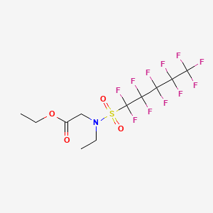 molecular formula C11H12F11NO4S B13411198 Glycine, N-ethyl-N-[(undecafluoropentyl)sulfonyl]-, ethyl ester CAS No. 68555-79-3