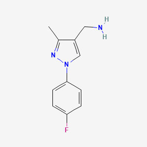 [1-(4-fluorophenyl)-3-methyl-1H-pyrazol-4-yl]methanamine