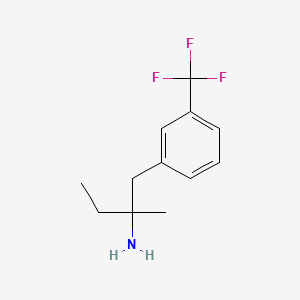 molecular formula C12H16F3N B13411388 alpha-Ethyl-alpha-methyl-m-trifluoromethylphenethylamine CAS No. 74051-19-7