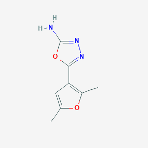 molecular formula C8H9N3O2 B1341141 5-(2,5-二甲基呋喃-3-基)-1,3,4-恶二唑-2-胺 CAS No. 926218-66-8