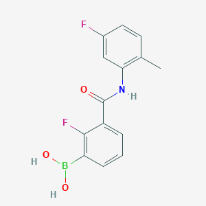 molecular formula C14H12BF2NO3 B13411415 2-Fluoro-3-(5-fluoro-2-methylphenylcarbamoyl)benzeneboronic acid 