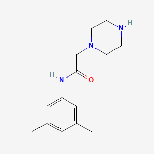 molecular formula C14H21N3O B13411434 N-(3,5-Dimethylphenyl)-2-(piperazin-1-YL)acetamide 