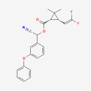 molecular formula C22H19F2NO3 B13411465 Fluorocyphenothrin CAS No. 67670-66-0