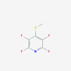 molecular formula C6H3F4NS B13411477 2,3,5,6-Tetrafluoro-4-(methylsulfanyl)pyridine CAS No. 67644-45-5