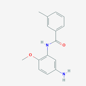 molecular formula C15H16N2O2 B1341150 N-(5-Amino-2-methoxyphenyl)-3-methylbenzamide CAS No. 926213-69-6