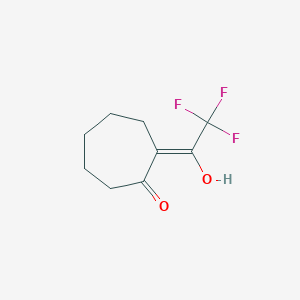 (2Z)-2-(2,2,2-Trifluoro-1-hydroxyethylidene)cycloheptan-1-one