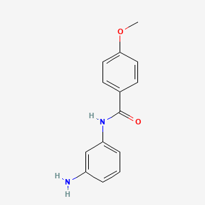 molecular formula C14H14N2O2 B1341151 N-(3-Aminophenyl)-4-methoxybenzamide CAS No. 41378-23-8