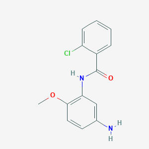 molecular formula C14H13ClN2O2 B1341152 N-(5-氨基-2-甲氧基苯基)-2-氯苯甲酰胺 CAS No. 926266-79-7