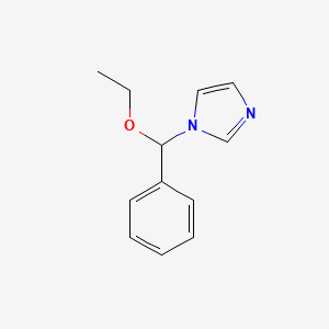 molecular formula C12H14N2O B13411554 1-[Ethoxy(phenyl)methyl]-1H-imidazole CAS No. 928838-68-0