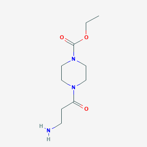 molecular formula C10H19N3O3 B13411579 Ethyl 4-(3-aminopropanoyl)piperazine-1-carboxylate 