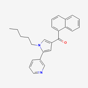 molecular formula C25H24N2O B13411596 naphthalen-1-yl(1-pentyl-5-(pyridin-3-yl)-1H-pyrrol-3-yl)methanone CAS No. 914458-44-9