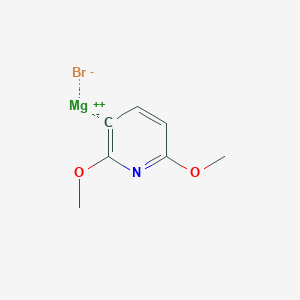 molecular formula C7H8BrMgNO2 B13411628 magnesium;2,6-dimethoxy-3H-pyridin-3-ide;bromide 