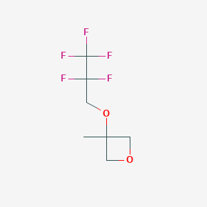 molecular formula C7H9F5O2 B13411638 3-Methyl-3-(2,2,3,3,3-pentafluoropropoxy)oxetane CAS No. 813460-60-5