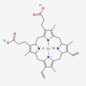 molecular formula C34H42N4O4Zn B13411652 Zn(II)-protoporphyrin IX;ZnPP;Zinc Protoporphyrin-9 